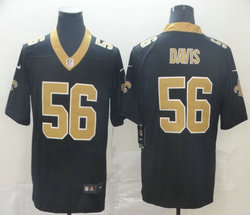 Nike New Orleans Saints #56 DeMario Davis Black Vapor Untouchable Limited Authentic Stitched NFL Jersey