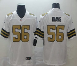 Nike New Orleans Saints #56 DeMario Davis White Rush Authentic Stitched NFL Jersey