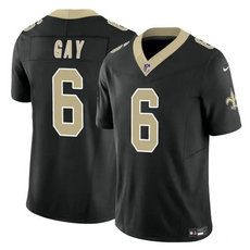 Nike New Orleans Saints #6 Willie Gay Black 2023 F.U.S.E. Football Stitched Jersey
