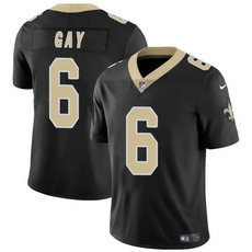 Nike New Orleans Saints #6 Willie Gay Black Vapor Untouchable Jersey