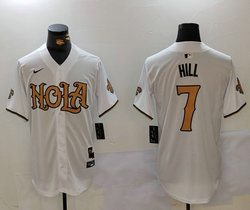 Nike New Orleans Saints #7 Taysom Hill White 2(II) Joint Authentic Stitched baseball jersey