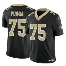 Nike New Orleans Saints #75 Taliese Fuaga 2024 Draft Black 2023 F.U.S.E. Football Stitched Jersey