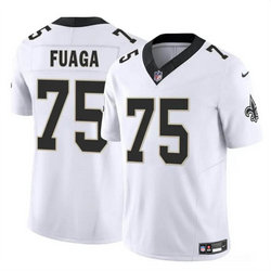 Nike New Orleans Saints #75 Taliese Fuaga White 2024 Draft F.U.S.E Football Jersey