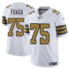 Nike New Orleans Saints #75 Taliese Fuaga White 2024 Draft Rush Jersey