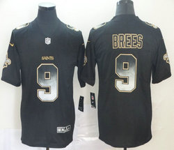 Nike New Orleans Saints #9 Drew Brees Black Smoke Fashion Vapor Untouchable Authentic Stitched NFL jersey