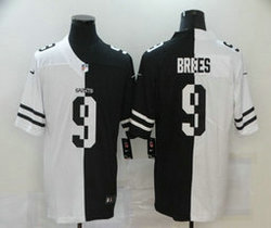 Nike New Orleans Saints #9 Drew Brees White and Black Authentic stitched NFL jersey