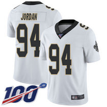Nike New Orleans Saints #94 Cameron Jordan 100th Season White Vapor Untouchable Limited Authentic Stitched NFL Jersey