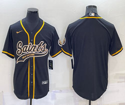 Nike New Orleans Saints Blank Black Joint adults Authentic Stitched baseball jersey