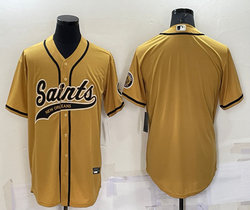 Nike New Orleans Saints Blank Carbon Gold Joint adults Authentic Stitched baseball jersey
