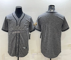 Nike New Orleans Saints Blank Hemp grey Joint Authentic Stitched baseball jersey