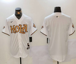 Nike New Orleans Saints Blank White 2(II) Joint Authentic Stitched baseball jersey