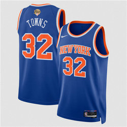 Nike New Yok Knicks #32 Karl-Anthony Blue 2026 Finals Patch Stitched NBA jersey