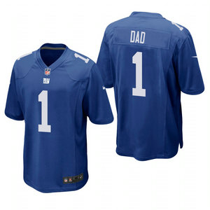 Nike New York Giants #1 Dad Blue 2021 Fathers Day Authentic Stitched NFL Jersey