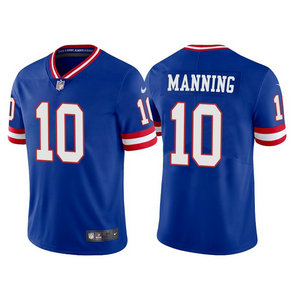 Nike New York Giants #10 Eli Manning Blue 2022 Vapor Vapor Untouchable Authentic Stitched NFL Jersey