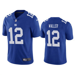 Nike New York Giants #12 Darren Waller Blue Vapor Untouchable Authentic Stitched NFL Jersey