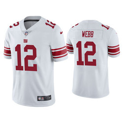Nike New York Giants #12 Davis Webb White Vapor Untouchable Limited Authentic Stitched NFL Jersey