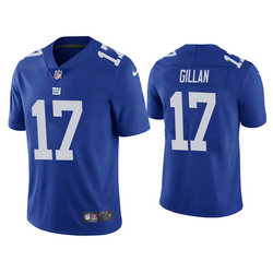 Nike New York Giants #17 Jamie Gillan Blue Vapor Untouchable Limited Authentic Stitched NFL Jersey