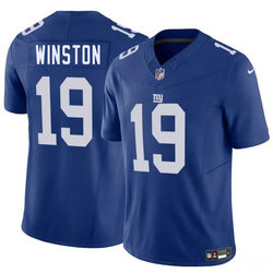 Nike New York Giants #19 Jameis Winston Blue Stitched Jersey