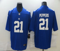 Nike New York Giants #21 jabril Peppers Blue Vapor Untouchable Authentic stitched NFL jersey
