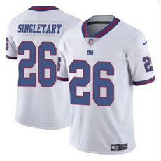 Nike New York Giants #26 Devin Singletary White Rush Football Stitched Jersey