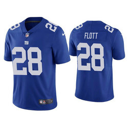 Nike New York Giants #28 Cordale Flott Blue Vapor Untouchable Authentic Stitched NFL Jersey