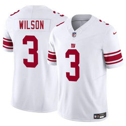 Nike New York Giants #3 Russell Wilson White Stitched Jersey