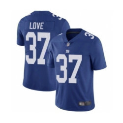 Nike New York Giants #37 Julian Love Blue Vapor Untouchable Limited Authentic Stitched NFL Jersey