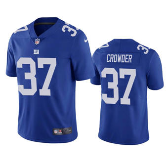 Nike New York Giants #37 Tae Crowder Blue Vapor Untouchable Authentic stitched NFL jersey