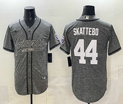 Nike New York Giants #44 Cam Skattebo Hemp grey Joint Authentic Stitched baseball jersey