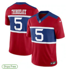 Nike New York Giants #5 Kayvon Thibodeaux Red Throwback Stitched Football Jersey