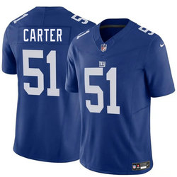 Nike New York Giants #51 Abdul Carter Blue 2025 Draft Authentic Stitched NFL Jersey