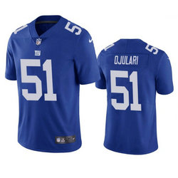 Nike New York Giants #51 Azeez Ojulari Blue Vapor Untouchable Limited Authentic Stitched NFL Jersey
