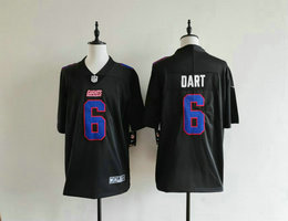 Nike New York Giants #6 Jaxson Dart Black Fashion Authentic Stitched NFL Jersey