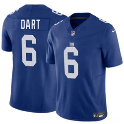 Nike New York Giants #6 Jaxson Dart Blue 2025 Draft Authentic Stitched NFL Jersey