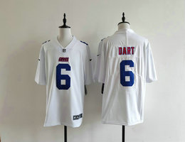 Nike New York Giants #6 Jaxson Dart White Fashion Authentic Stitched NFL Jersey