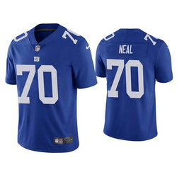 Nike New York Giants #70 Evan Neal Blue Vapor Untouchable Authentic stitched NFL jersey