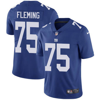 Nike New York Giants #75 Cameron Fleming Blue Vapor Untouchable Authentic stitched NFL jersey