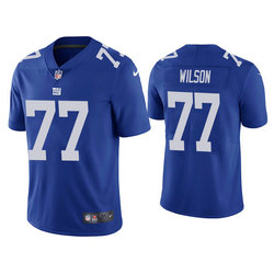 Nike New York Giants #77 Isaiah Wilson Blue Vapor Untouchable Limited Authentic Stitched NFL Jersey