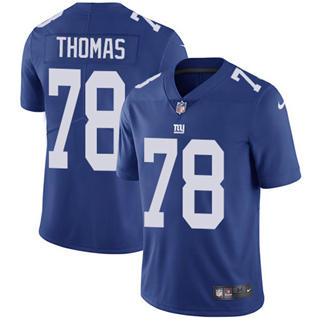 Nike New York Giants #78 Andrew Thomas Blue Vapor Untouchable Authentic stitched NFL jersey