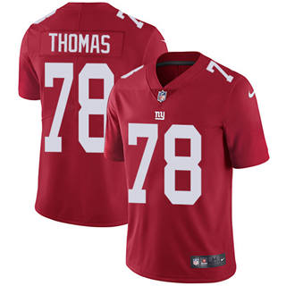 Nike New York Giants #78 Andrew Thomas Red Vapor Untouchable Authentic stitched NFL jersey