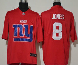 Nike New York Giants #8 Daniel Jones team logo Authentic Stitched NFL Jersey