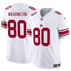 Nike New York Giants #80 Montrell Washington White Stitched Jersey