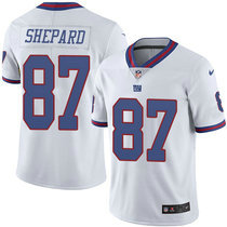 Nike New York Giants #87 Sterling Shepard Limited White Rush Authentic Stitched NFL Jersey