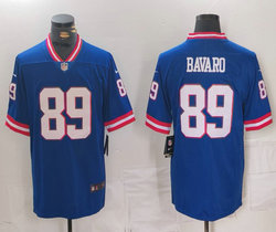 Nike New York Giants #89 Mark Bavaro Blue Throwback Authentic stitched NFL jersey