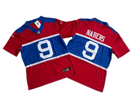 Nike New York Giants #9 Malik Nabers Red Throwboack F.U.S.E Authentic Stitched NFL Jersey