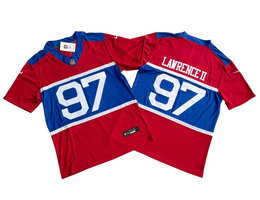 Nike New York Giants #97 Dexter Lawrence II Red Throwboack F.U.S.E Authentic Stitched NFL Jersey