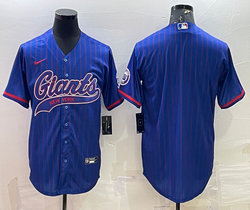 Nike New York Giants Blank Blue Joint Authentic Stitched baseball jersey