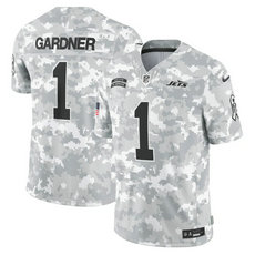 Nike New York Jets #1 Ahmad Sauce Gardner 2024 Salute to Service Authentic Stitched NFL Jersey