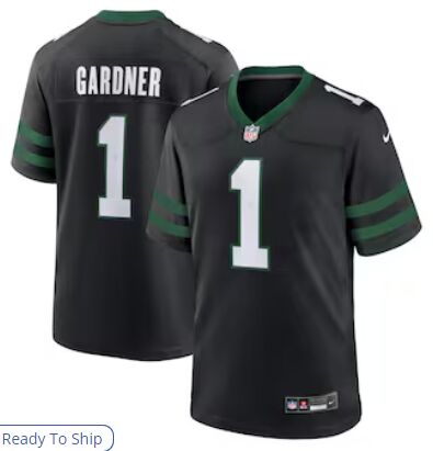 Nike New York Jets #1 Ahmad Sauce Gardner Black Throwback Vapor Untouchable Stitched NFL Jersey