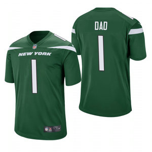 Nike New York Jets #1 Dad Green 2021 Fathers Day Authentic Stitched NFL Jersey